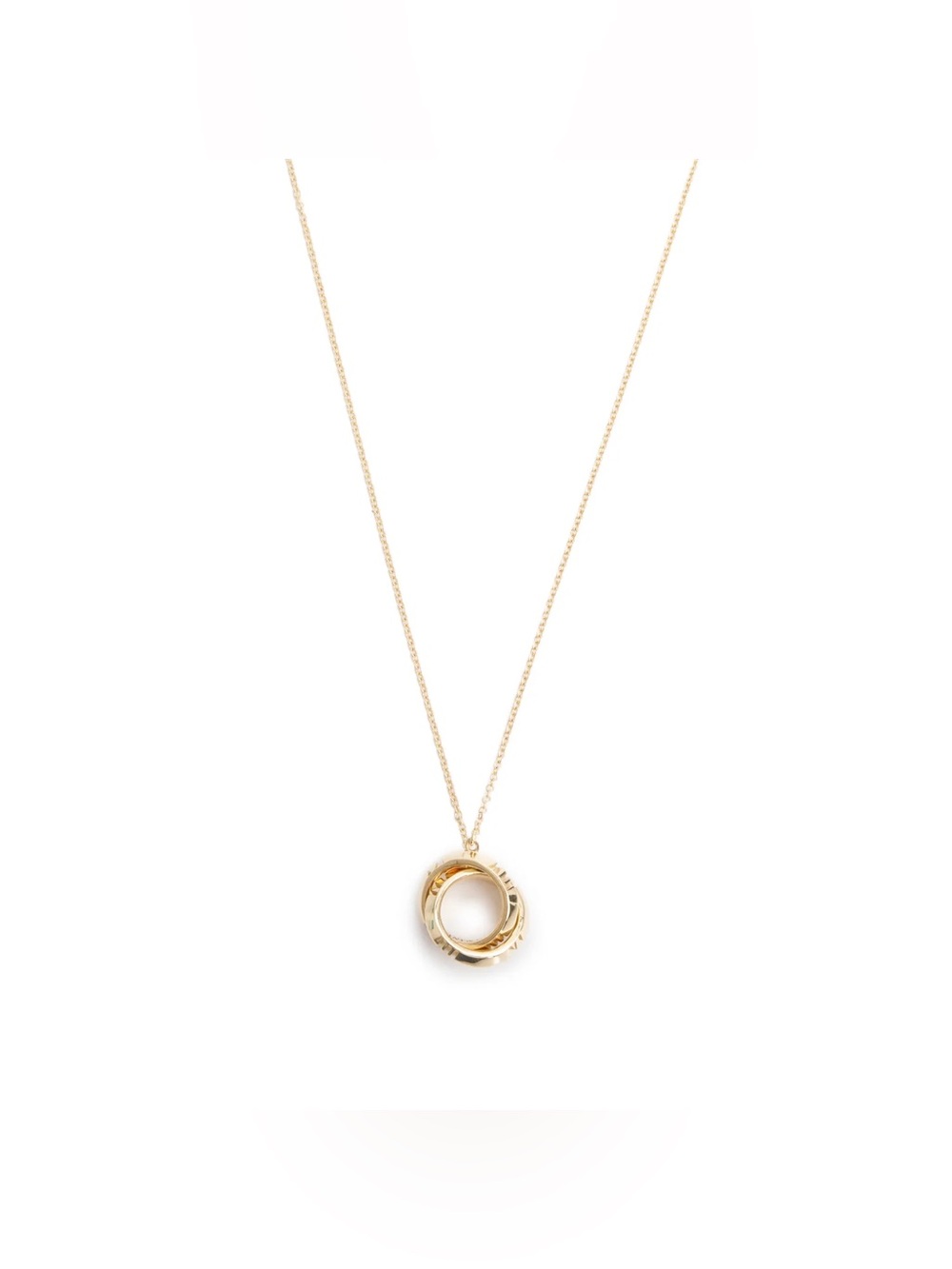 Tiffany & Co. Atlas X Closed Interlocking Pendant Necklace - 18k Yellow Gold